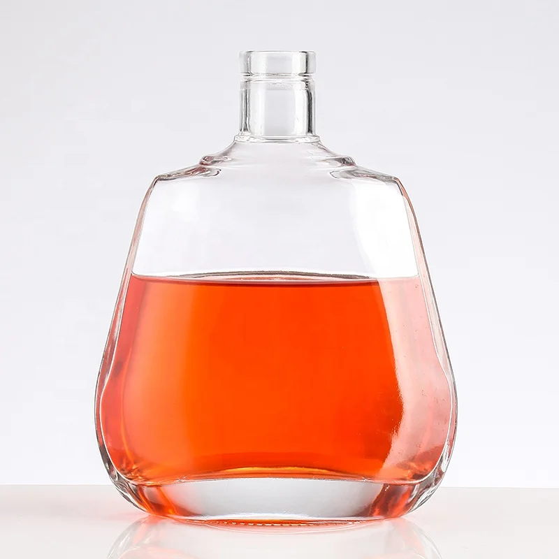 Изготовленный на заказ 500 мл-750 мл прозрачная стеклянная бутылка для ликера бренди Xo виски текилы шампанского упаковка