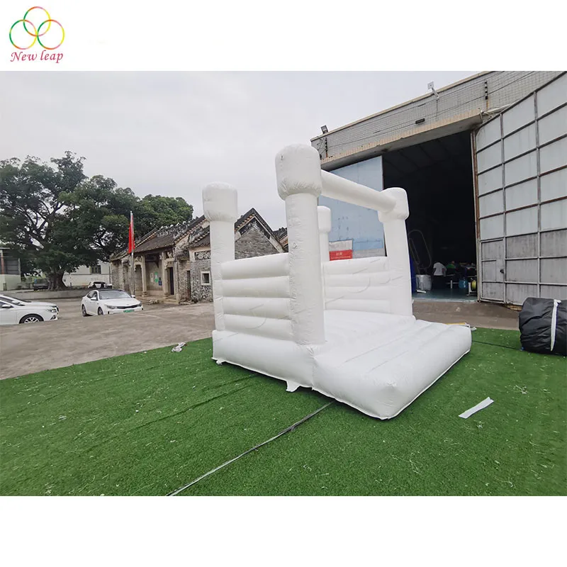 small inflatable bouncer white jumping castle for wedding party