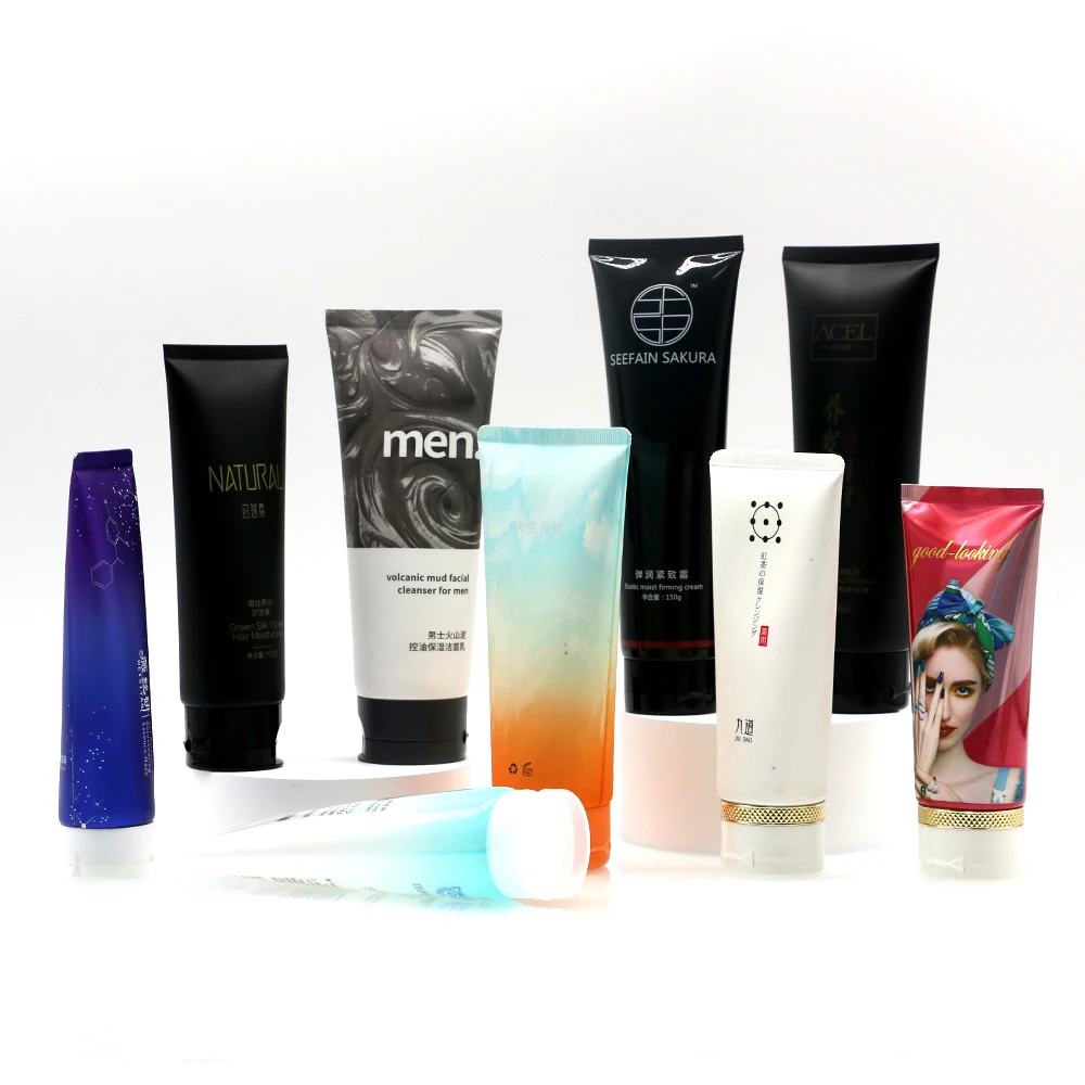 10ml 30ml 50ml 100ml 200g Black Plastic Soft Bottle Squeeze Tube Lotion Cream Packaging Empty Cosmetic Container