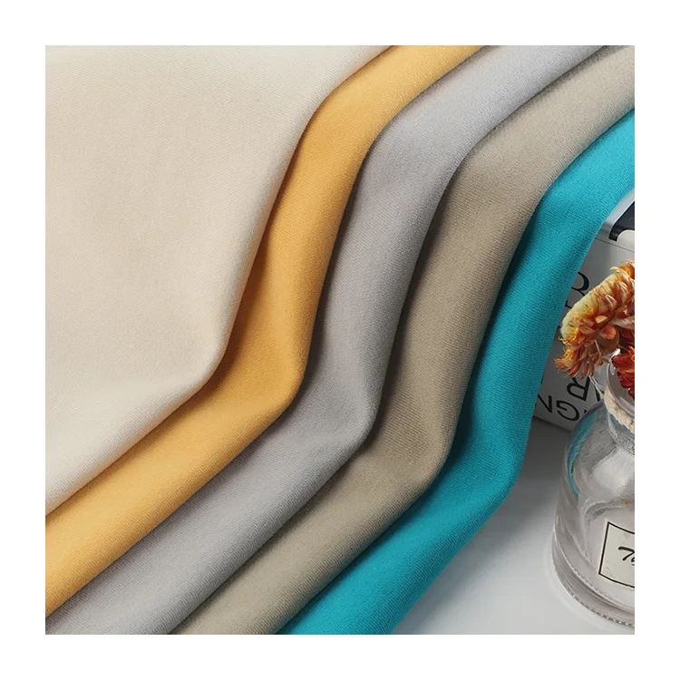Fabric Supplier Cotton Coloured Spun Knitted Cotton Fabric 95 Spandex 5 160gsm Underwear Fabric
