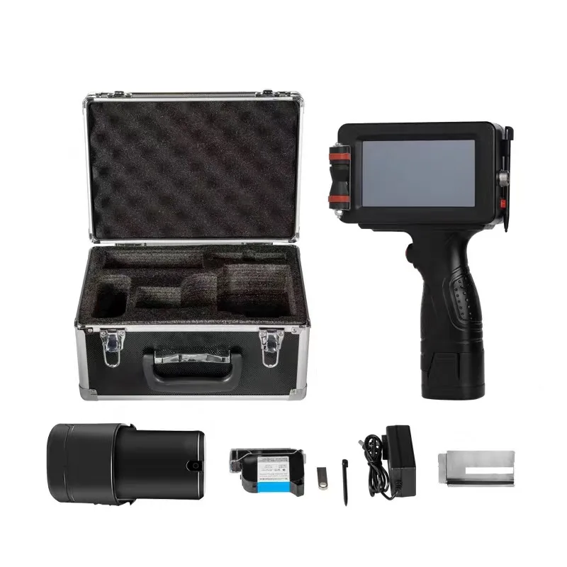 Suitable for metal floor tiles plastic glass wood / high quality handheld shelf life qr code barcode printer