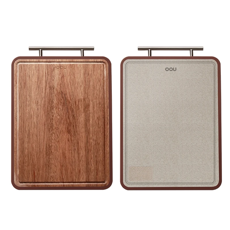 OOU High Quality Kitchen Double Sided Portable Sharpener Food Grade Anti-Bacterial Pp Wooden Bulk Meat Cutting Boards Wholesale