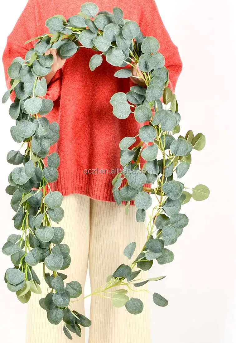 Party Decoration Eucalyptus Leaf Simulation Vine wedding Wall Decoration Plant Willow Leaf with Fruit Simulation Wreath