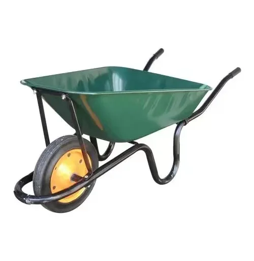 WB3800 75L Capacity Garden Wheel Barrow Wheelbarrow with Solid Wheel Kenya Metal OEM Customized Africa CBF Support Tray South