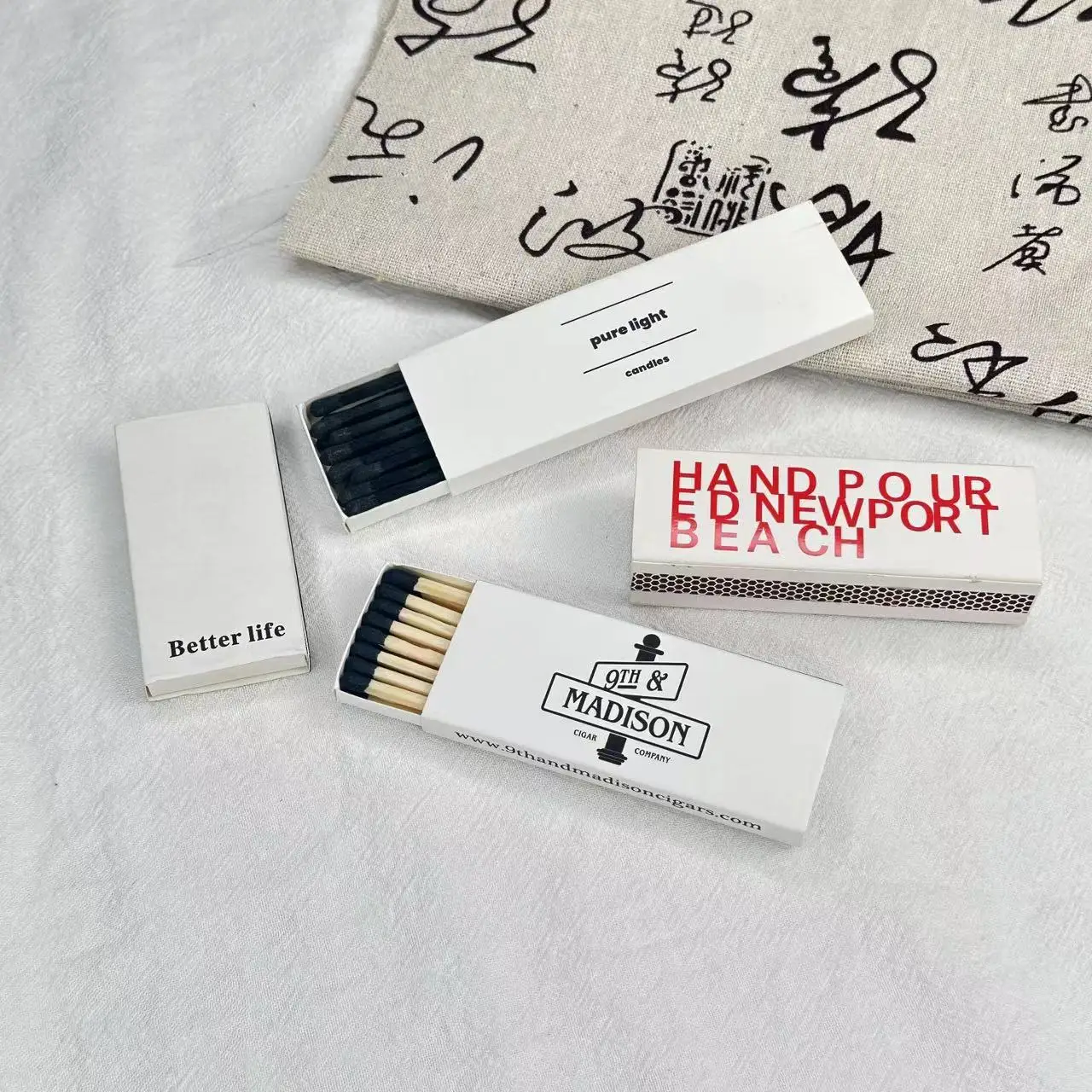 Advanced Private Customization Logo Cigarette Cigar Matches  Box Matches Home Use Candle Fragrance Matches