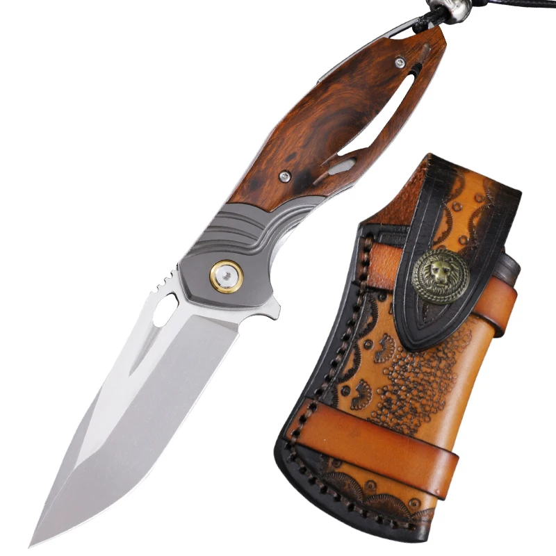 M390 Powder steel Hot selling pocket Knife  with North America desert ironwood handle for Outdoor Tactical Survival
