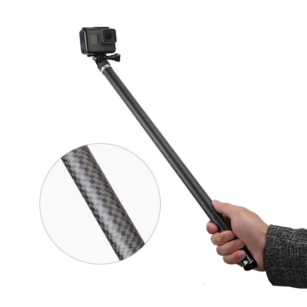 Hot selling GoPros Monopod 2.7M Long Selfie Stick Carbon Fiber Extendable Handheld Monopod Pole for GoPro cameras