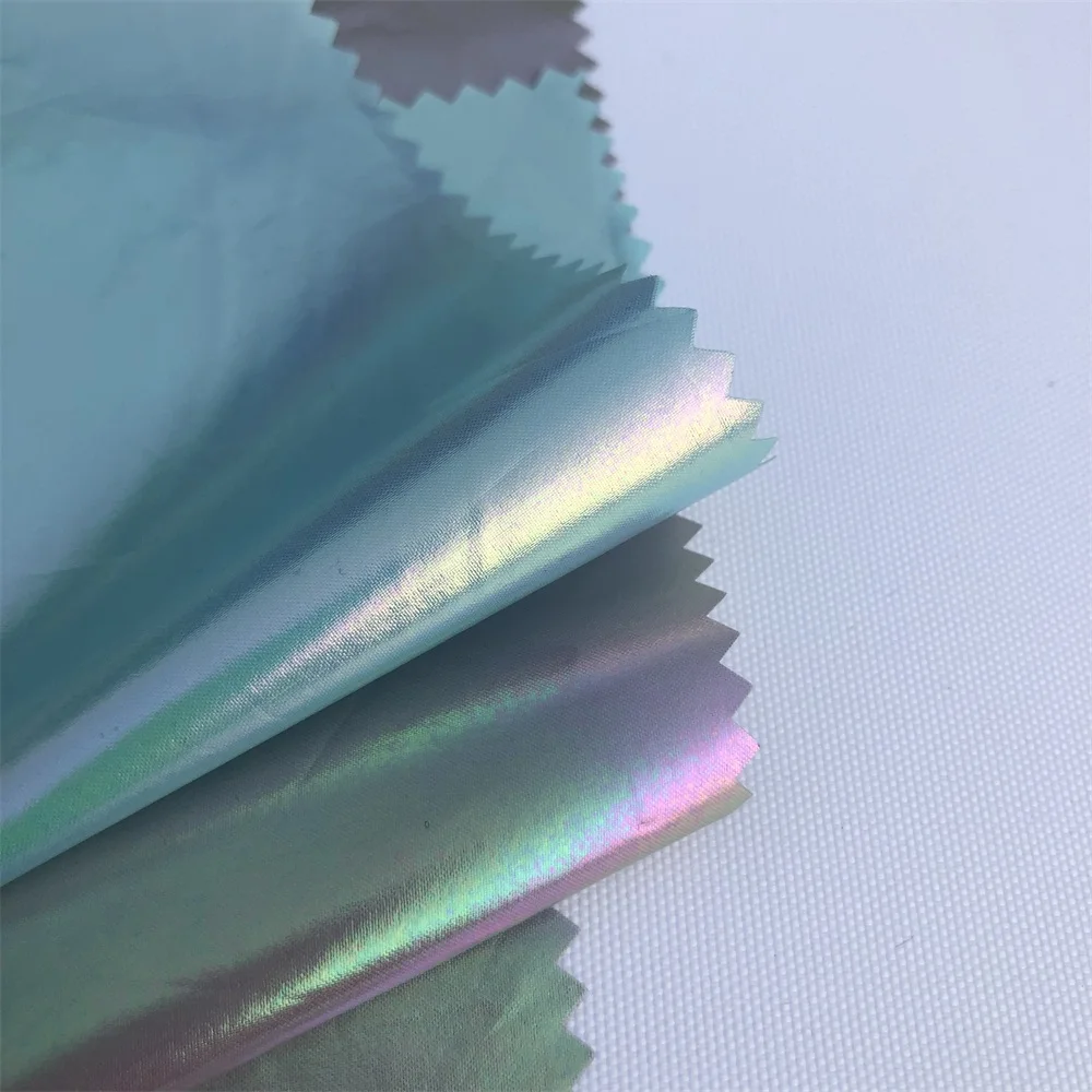 Tough Nylon Fabric For Clothes Nylon Laser Composite Fluorescent Women Cloth Fabric