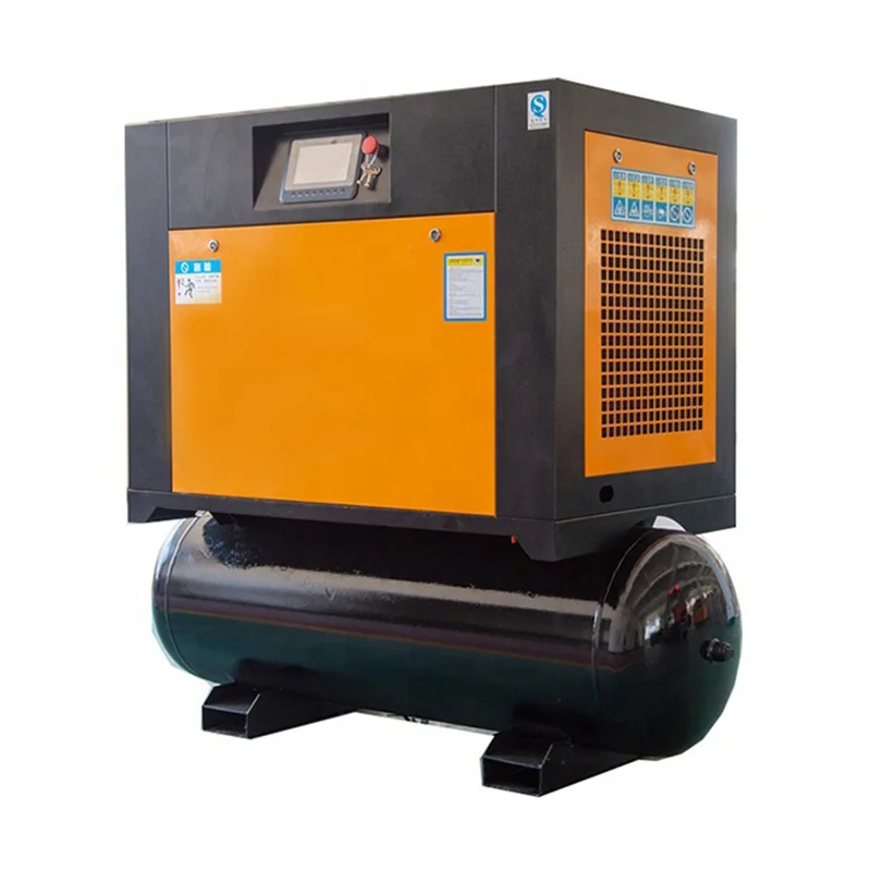 20HP 15KW 380V 8/10/13/16bar PM VSD industrial electric screw air compressor for laser cutting machine with dryer and tank