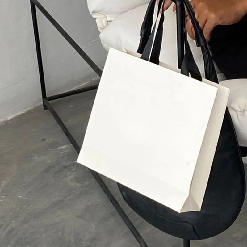 Manufacturer Stock Classy Neutral Clothing Jewelry Satchel Logo Printed Enterprise Shopping Paper Bag