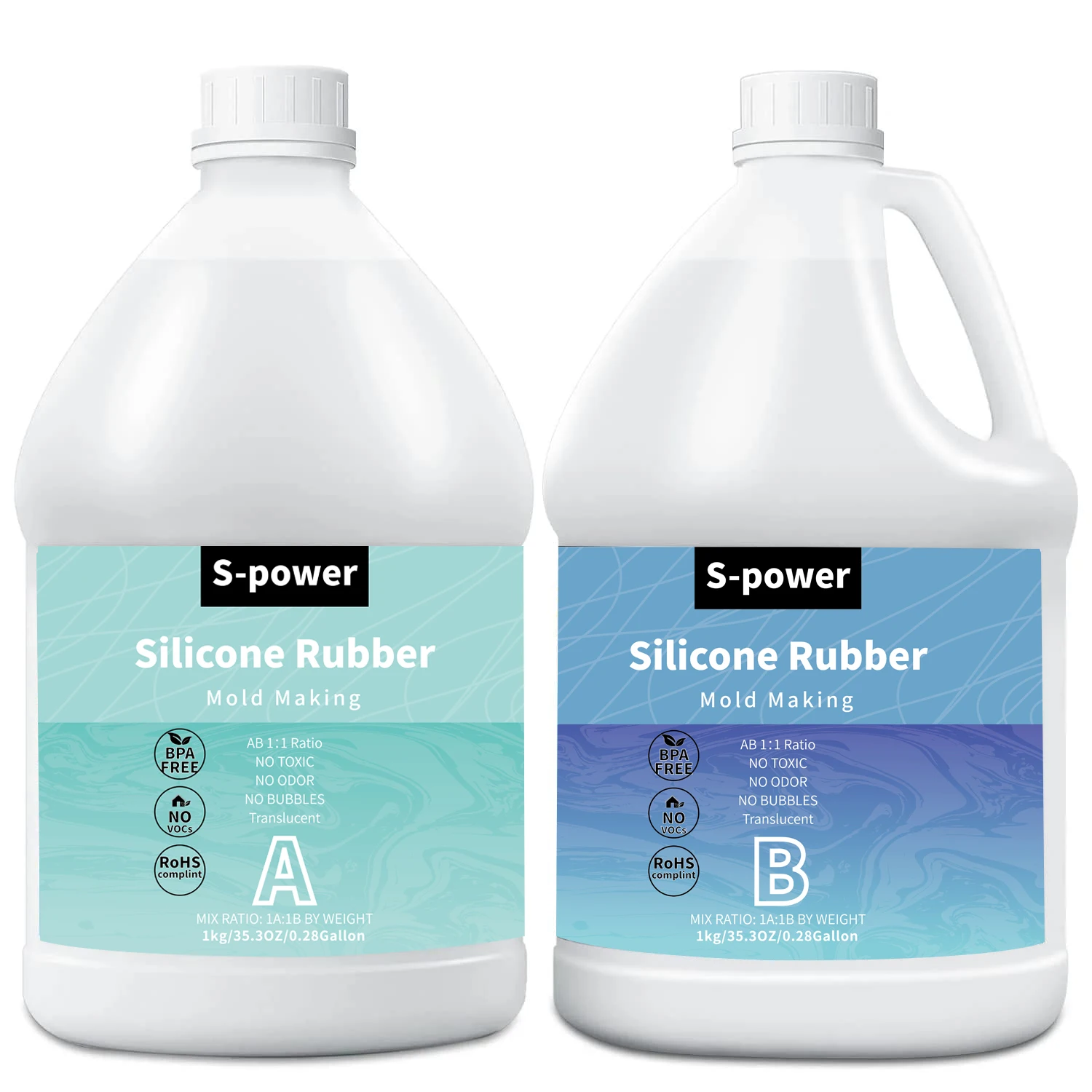 Silicone Mold Making Kit Liquid Fast Cured AB 1:1 Ratio Casting Silicone Rubber for Make Resin Molds Hot Sell AMA-ZON Etsy OEM