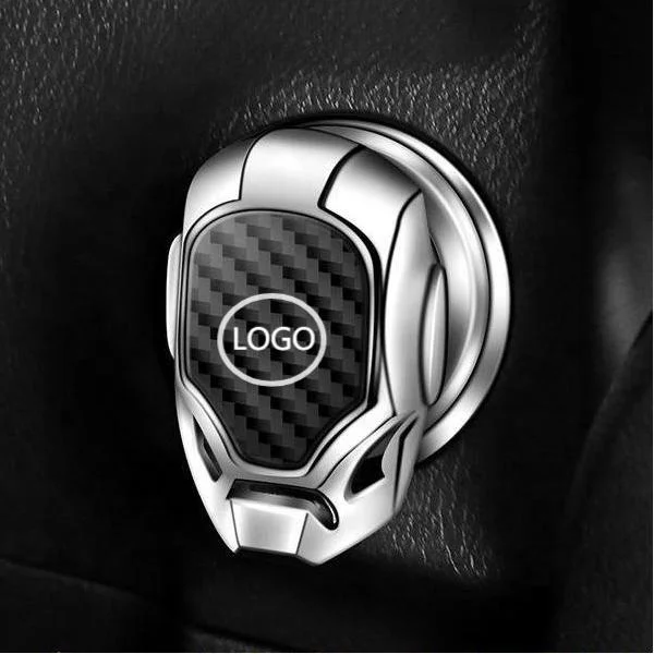 Iron Man Carbon Fiber Start Stop Cover Interior Engine Ignition Push Button Cover For Different Car Brands