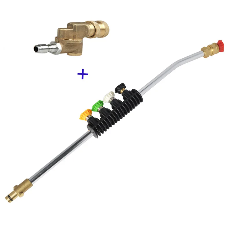 Pressure Washer Wand with 5 Color Spray Nozzles&Rotating Turbo Nozzle, Water gun Lance for Nilfisk/ STIHL