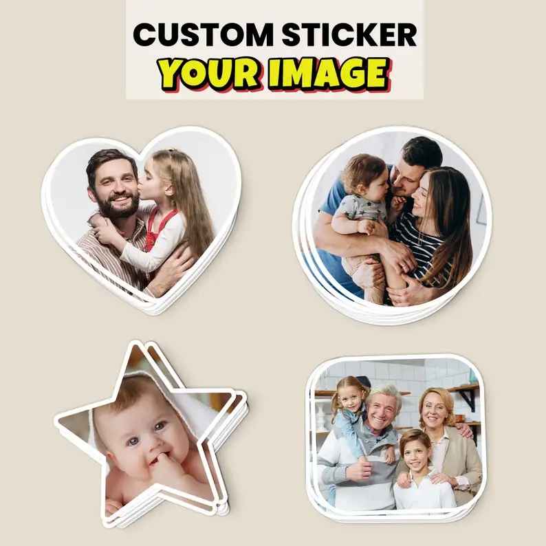Yahik Custom Printing Waterproof Vinyl Stickers Die Cut Label Logo Stickers Adhesive Pvc Label Sticker