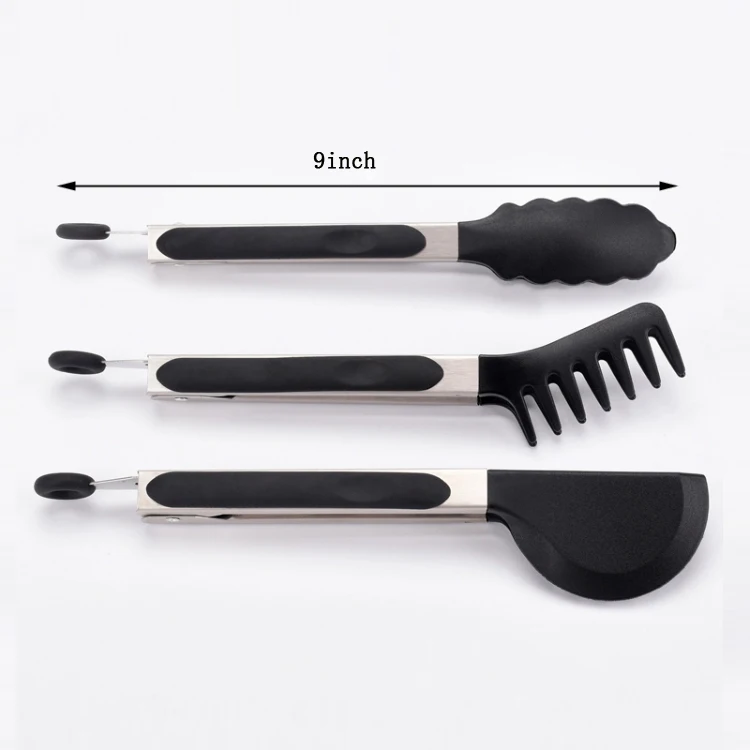 
9 inch nylon kitchen tongs 