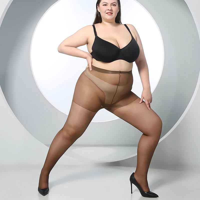 20D Ultrathin Transparent Pantyhose Super Plus Size Snagging Resistance Tights Pantyhose for Women.