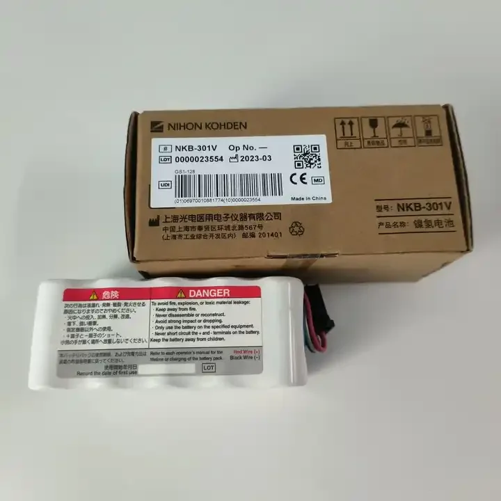 Original Nihon Kohden 12V 2800mAh Battery  Park NKB-301V for  Defibrillator TEC-7621 TEC-7631