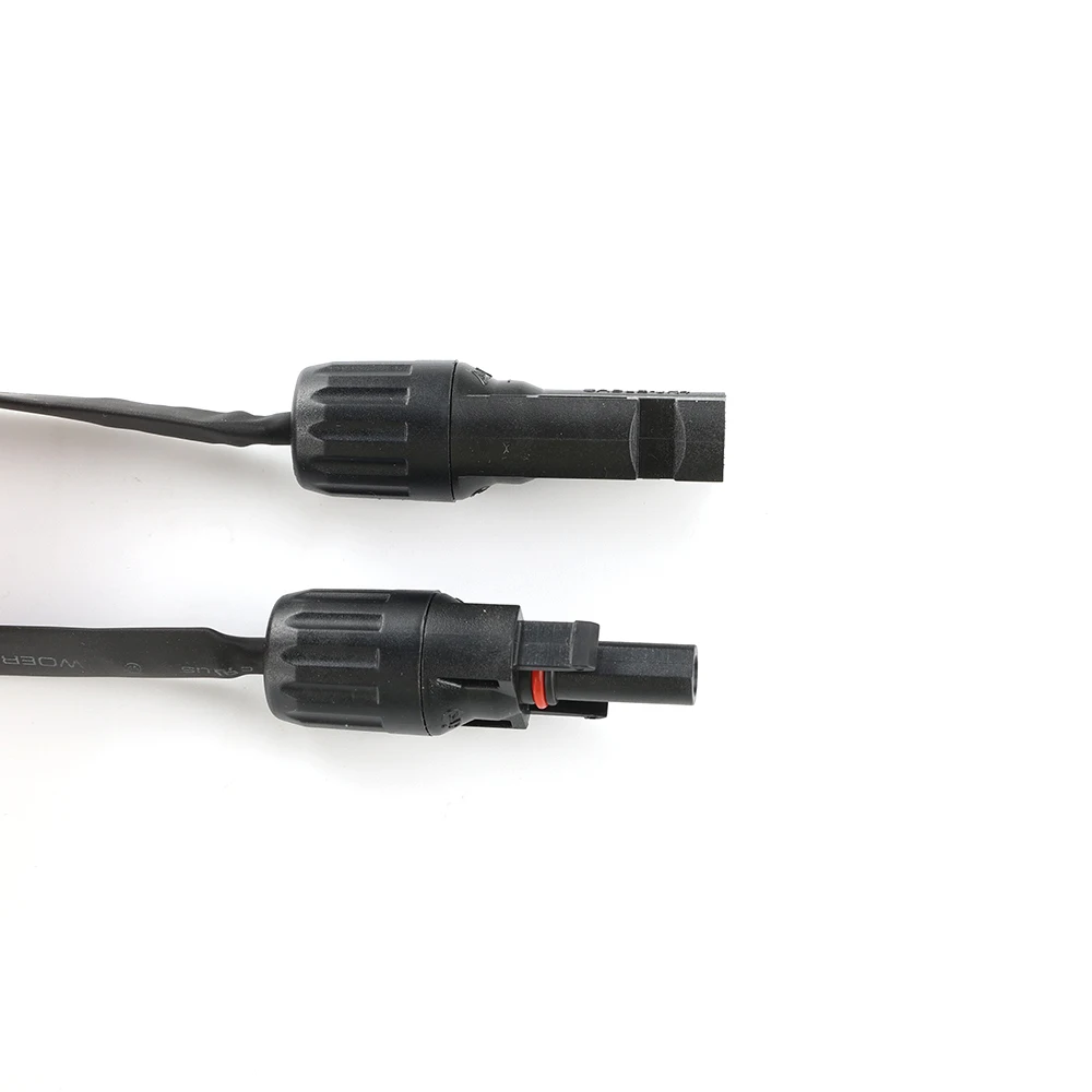 Solar 30CM length Flat Copper Male Female MC-4 connectors PV Charging cable for windows door through with tubeprotected