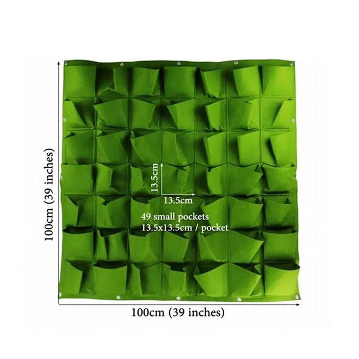 Комнатный наружный настенный вертикальный фетровый контейнер для выращивания растений