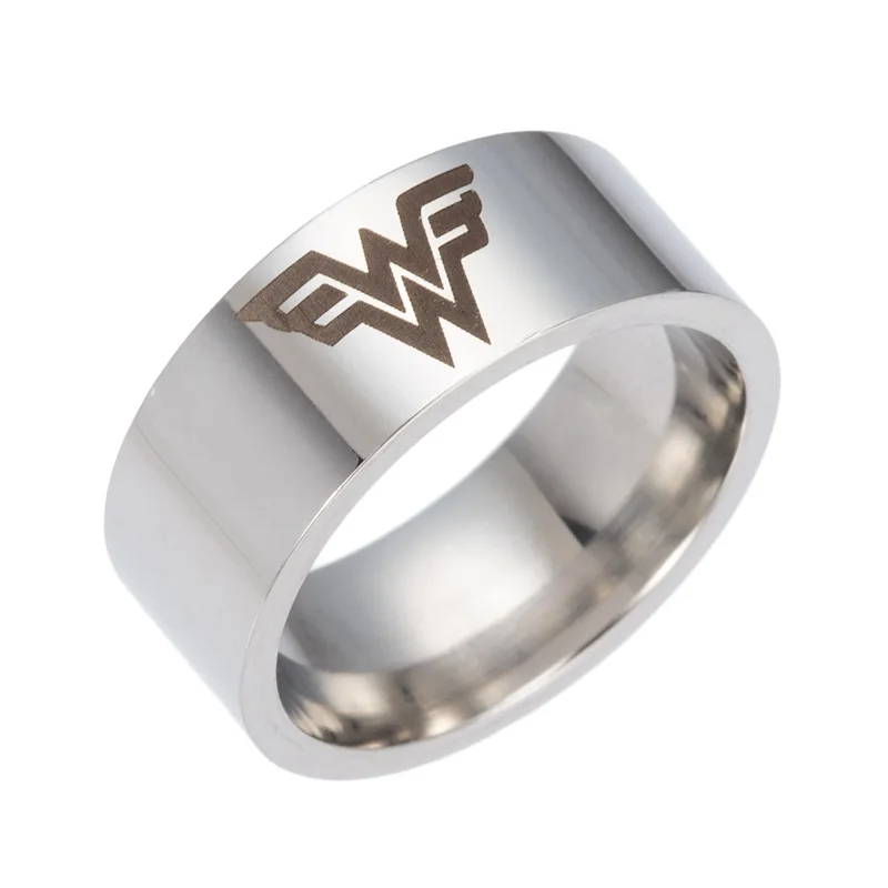 Fashion Movie Super Hero Wonder Women Ring Stainless Steel Titanium Rings for Women Men Boy Cosplay