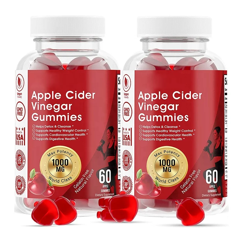 Vegan Apple Cider Vinegar Slimming Gummies Apple Cider Vinegar Gummy with the mothe Helps With Detox Cleanse weight loss gummies