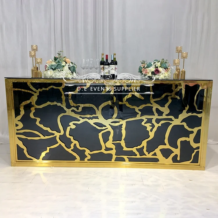 High quality mobile high table club furniture rectangle metal commercial bar counters