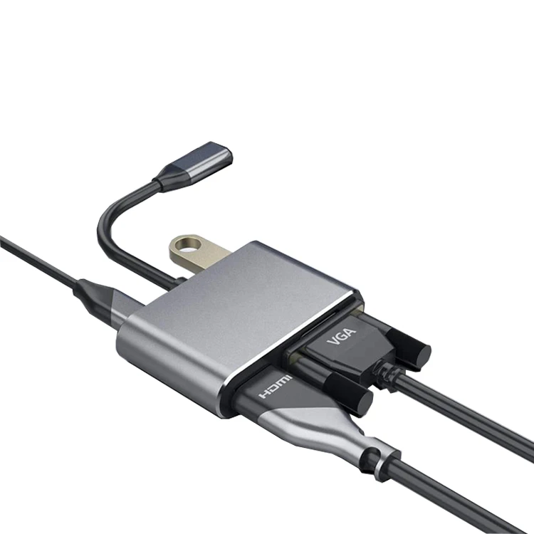 WISTAR USB 3.1 Hub, Type-C to VGA/USB 3.0/Type C Adapter Converter