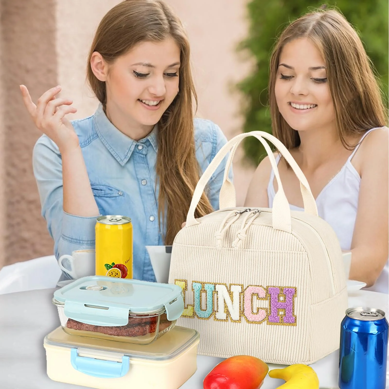 Custom Logo Lunch Tote Bags Reusable Insulated Lunch Box Large Capacity Reusable Insulated Cooler for Work Picnic
