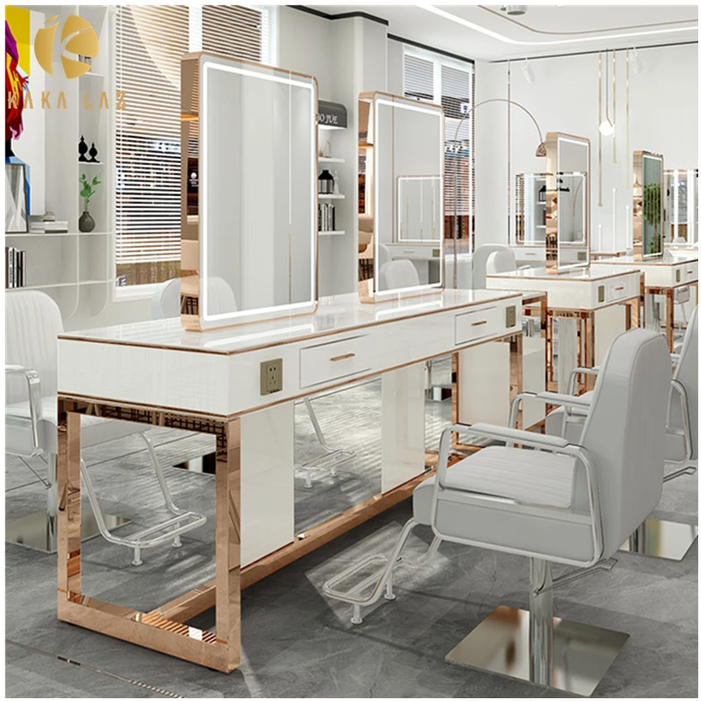 new style station mirror makeup station salon furniture