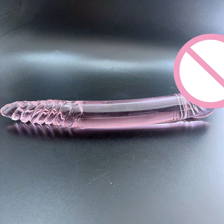 Pyrex Glass Dildo Artificial Penis with Crystal Anal Butt Plug G Spot Masturbation Adult Sex Toys for Women