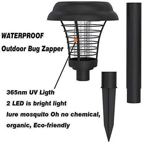 Mosquito Lights Inset Pest Killer Lamp Bug Zapper Solar LED Light attractive For Home Garage Outdoor