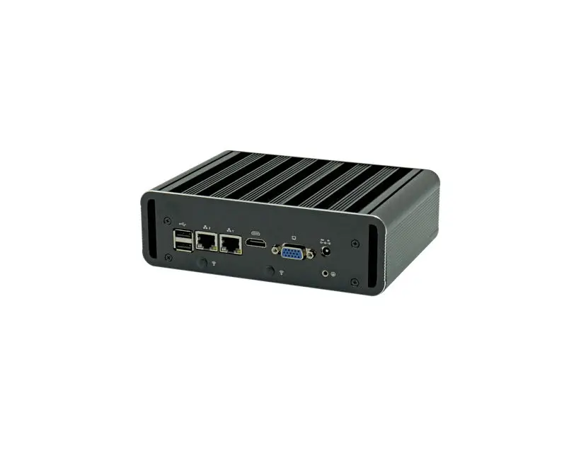 12th Gen Processor N100 Mini PC with Dual RJ45 Dual RS232 Mini Desktop Computer Linux Wins11 Fanless Industrial PCS