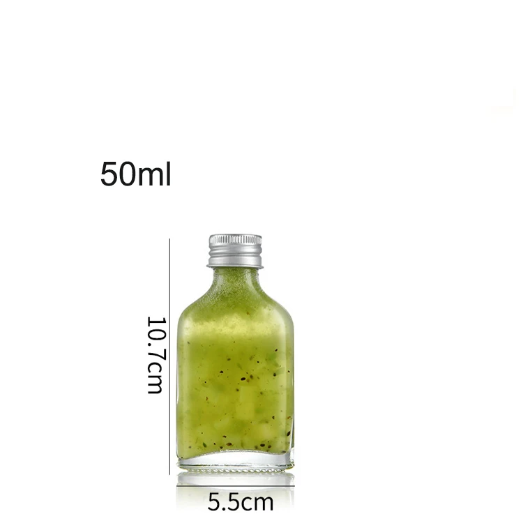 Wholesale 100ml 250ml Frosted Transparent Beverage Drink Soda Tea Oil Flat Cold Coffee Glass Bottle for Liquor Juice