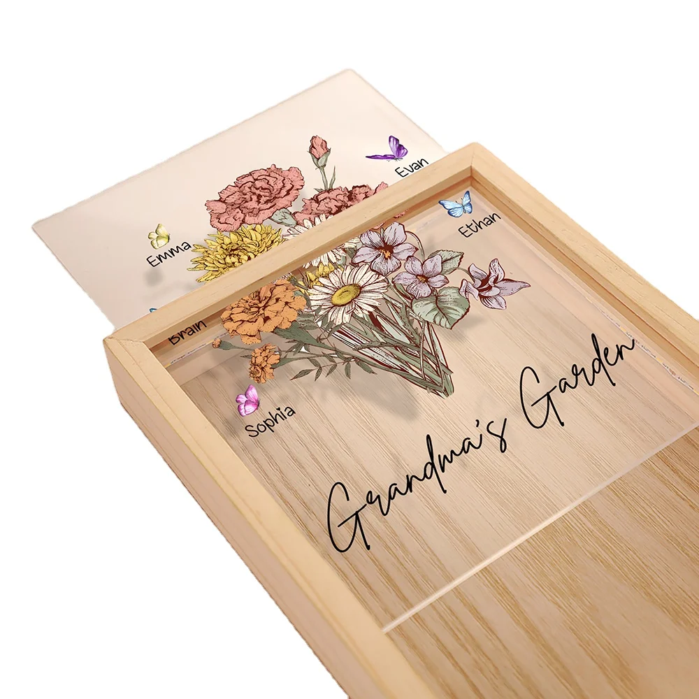 Crystal Logo Customized Portable Display Acrylic Photo Frame Night Led Light Box