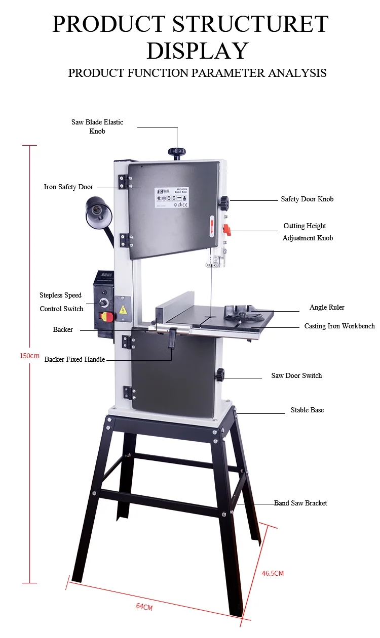 10 Inch Variable Speed Speed Band Saw Machine Table Saw Machines Wood Saw Machines