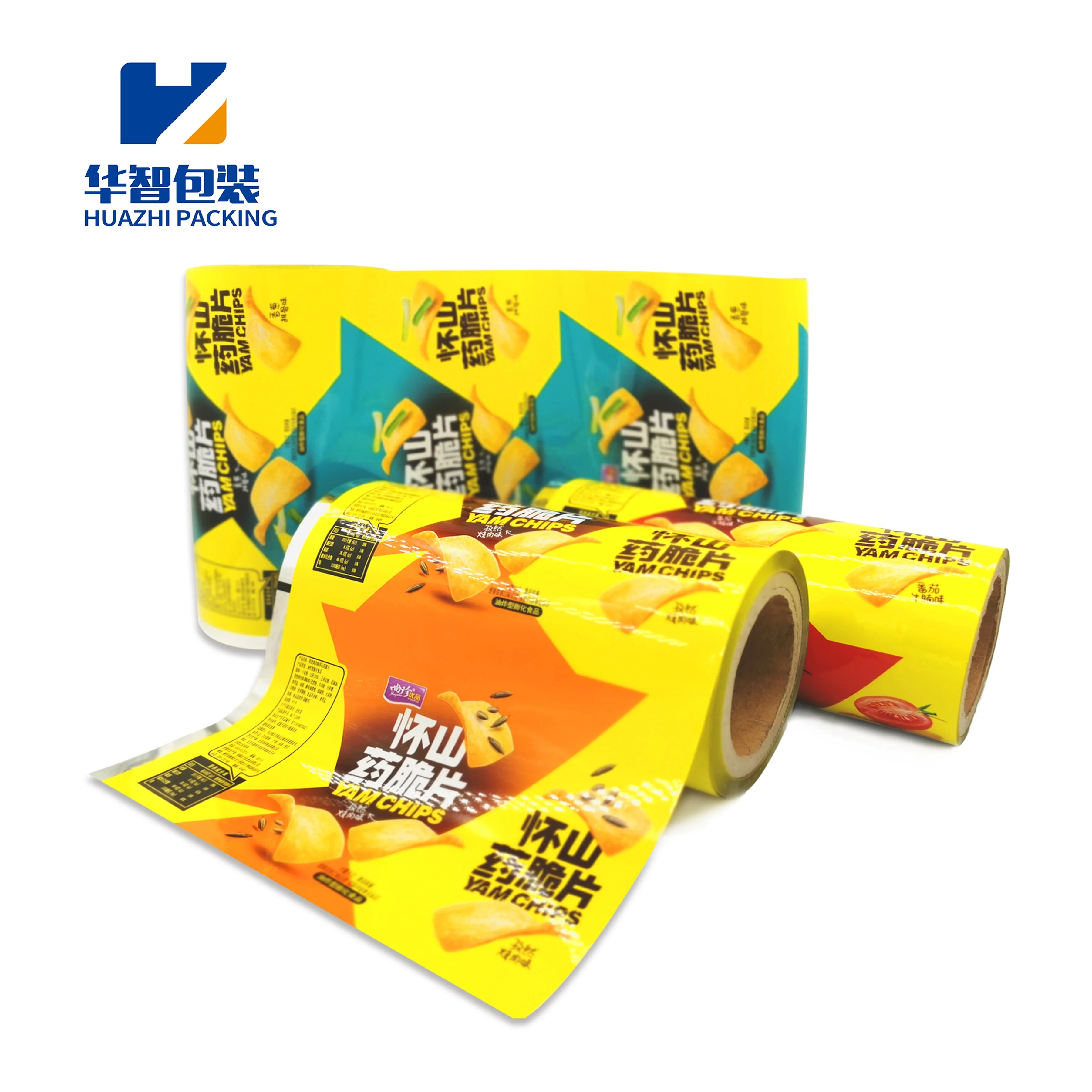Printing Service Customization Food Grade Plastic Packaging Film For Potato Chips Biscuit Cookies Snack Sachet Packaging Roll