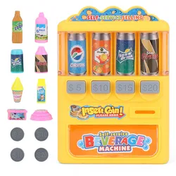 Kids education simulation drink coin slot vending machine pretend play toys