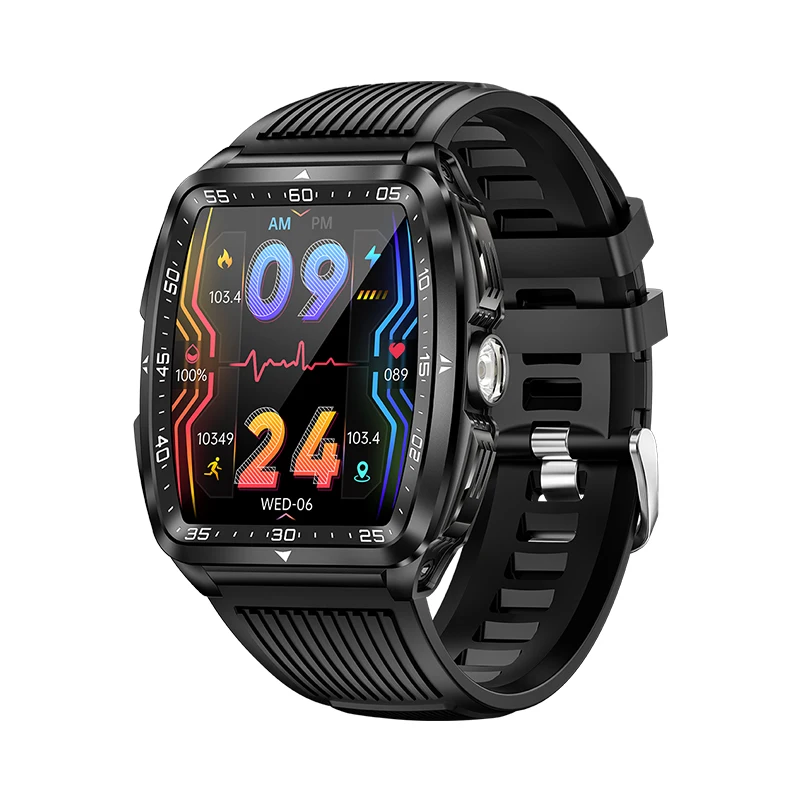 KT83 Outdoor Sports Smart Watch Waterproof Heart Rate Blood Pressure Monitoring Fitness Tracker Answer Call Alarm Clock