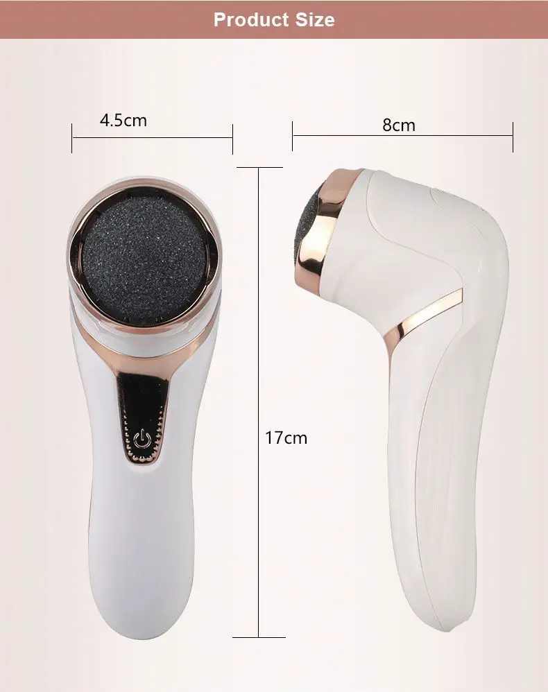 Gess Hot Selling Portable Usb Rechargeable Foot File Pedicure Tools Feet Care Tools Electric Vacuum Foot Callus Remover