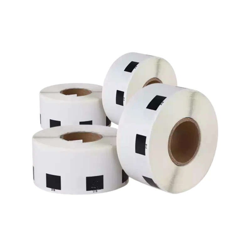 Ready Stock Brother Adhesive Label DK-11208 62*29mm 800pcs Per Roll Black Sensor Shipping Sticker