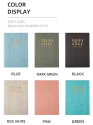 New Arrival 2022 Business, Planner A5 Leather Cheap Custom Elastic Strap Rainbow Index 365 Day Diary Hardcover Notebook/