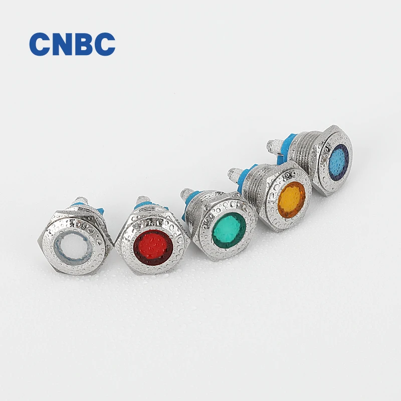 
16mm 19mm 22mm diameter red green 12v 24v equipment panel led indicator light 220v metal indicator light 