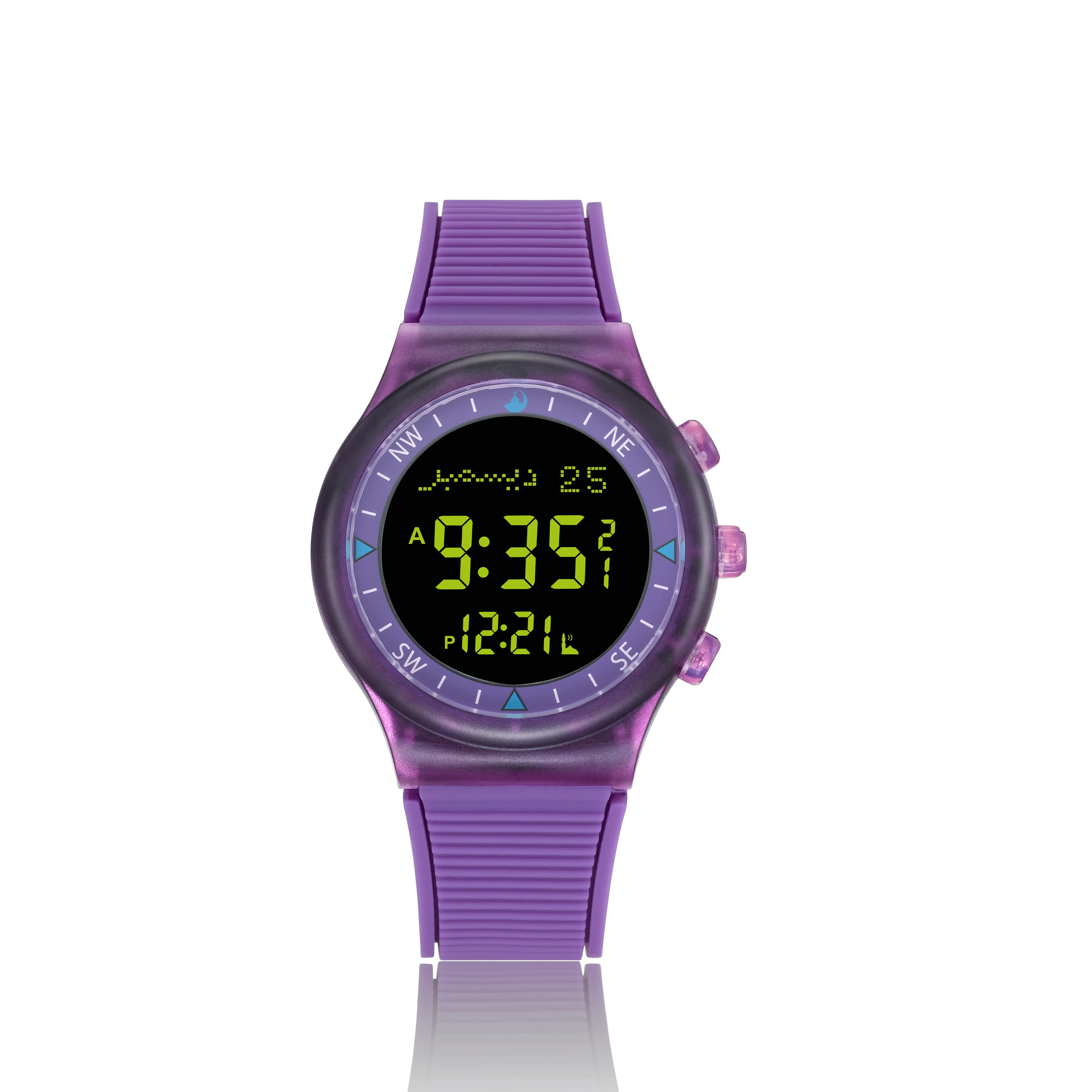 Al-Harameen Colorful Sport waterproof digital watch best for men and women azan watch Qibla watch