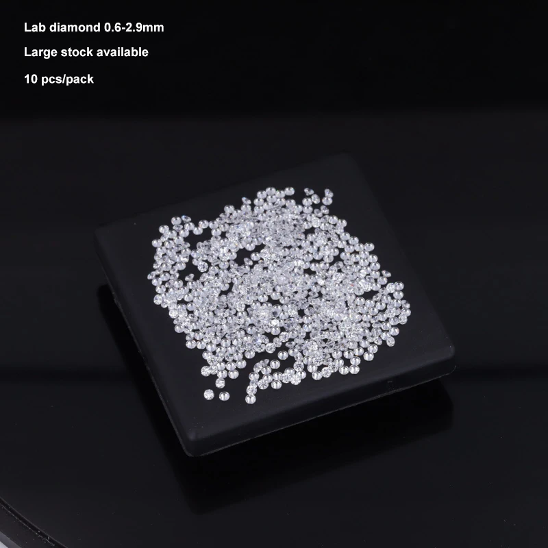 10pcs 1 pack Starsgem Wholesale  Certified Melee Loose Stone VVS Synthetic Created HPHT Lab Grown made Diamond