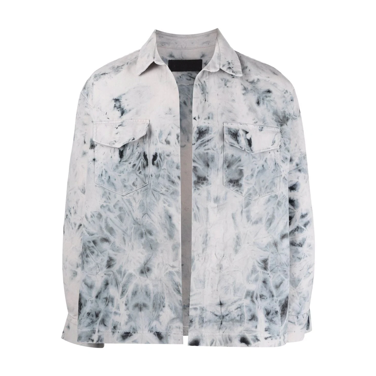 Design Custom Print Logo Design Acid Wash Tie Dye 100% Organic Cotton Eco Friendly Street Casual Shirt Acid Wash Unisex Jackets