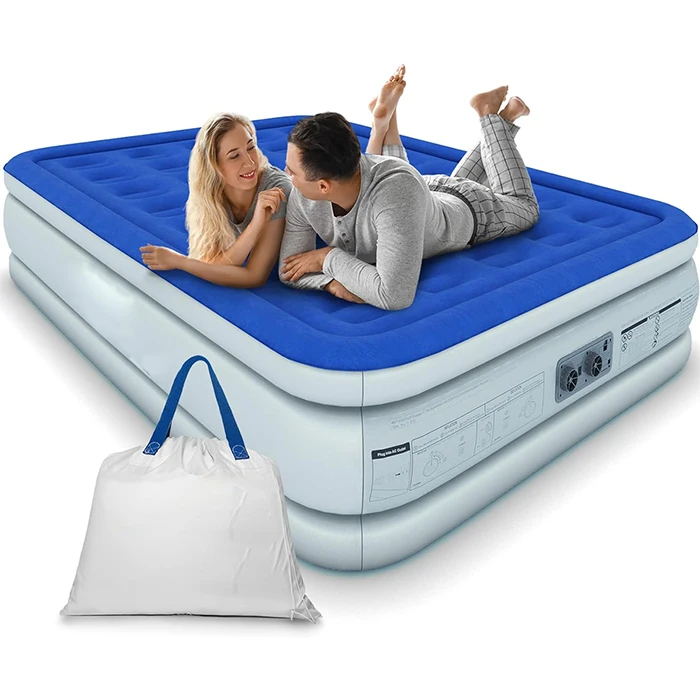 Hypo-Allergenic Luxury Outdoor Home Automatic Inflatable Bed Mattress Air Bed With Built In Pump Air Mattress