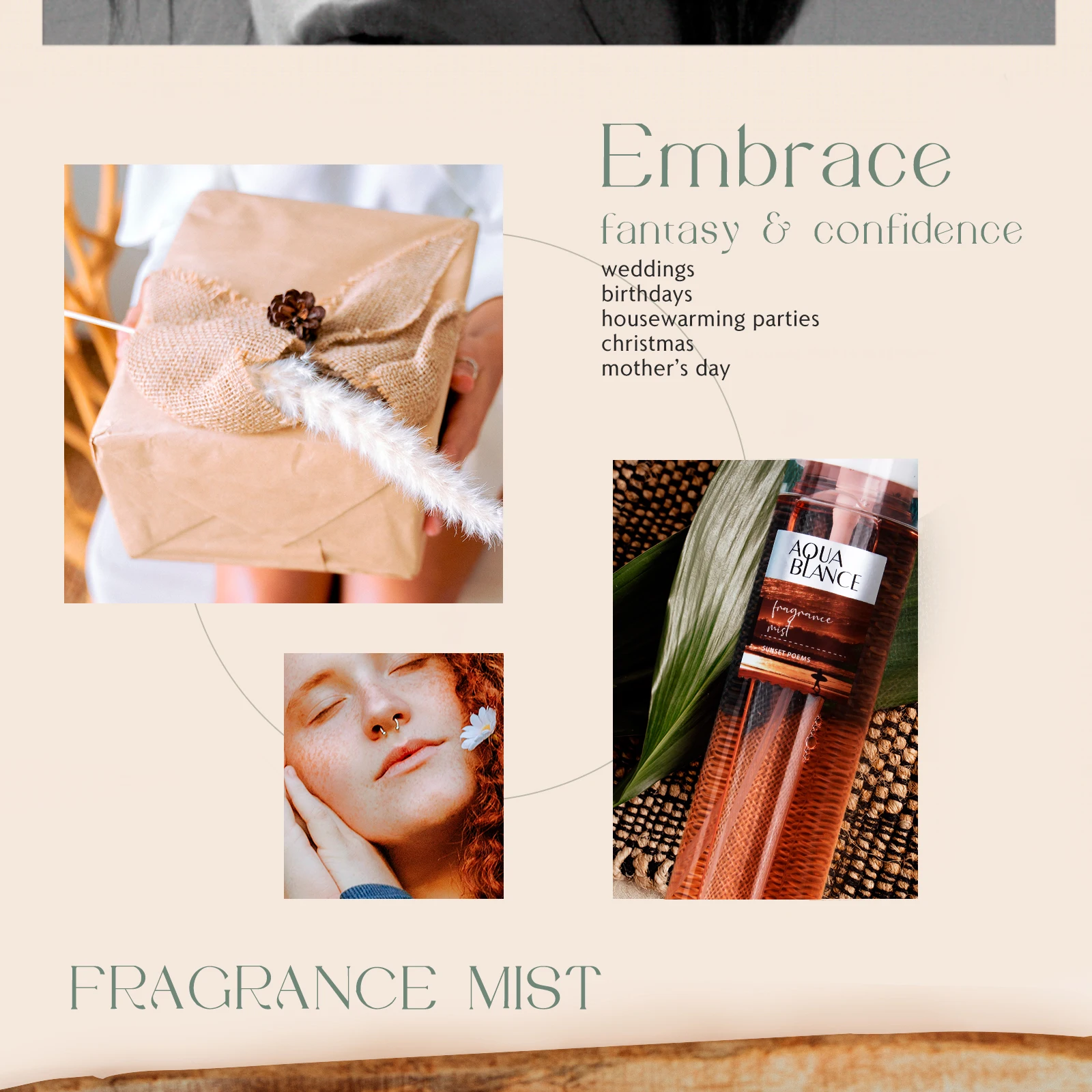 Wholesale 100ML AQUA BLANCE Floral&Fruity Women Perfume Fragance Body Spray Mist