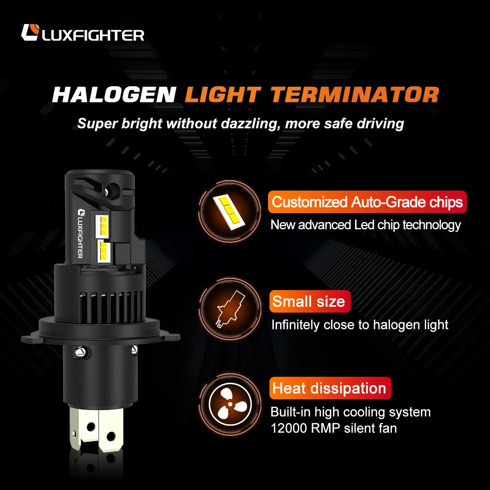 Led h4 Auto Lighting System Canbus Wholesale H1 H3 H7 H11 Motorcycle Led Head Light H4 Car Led