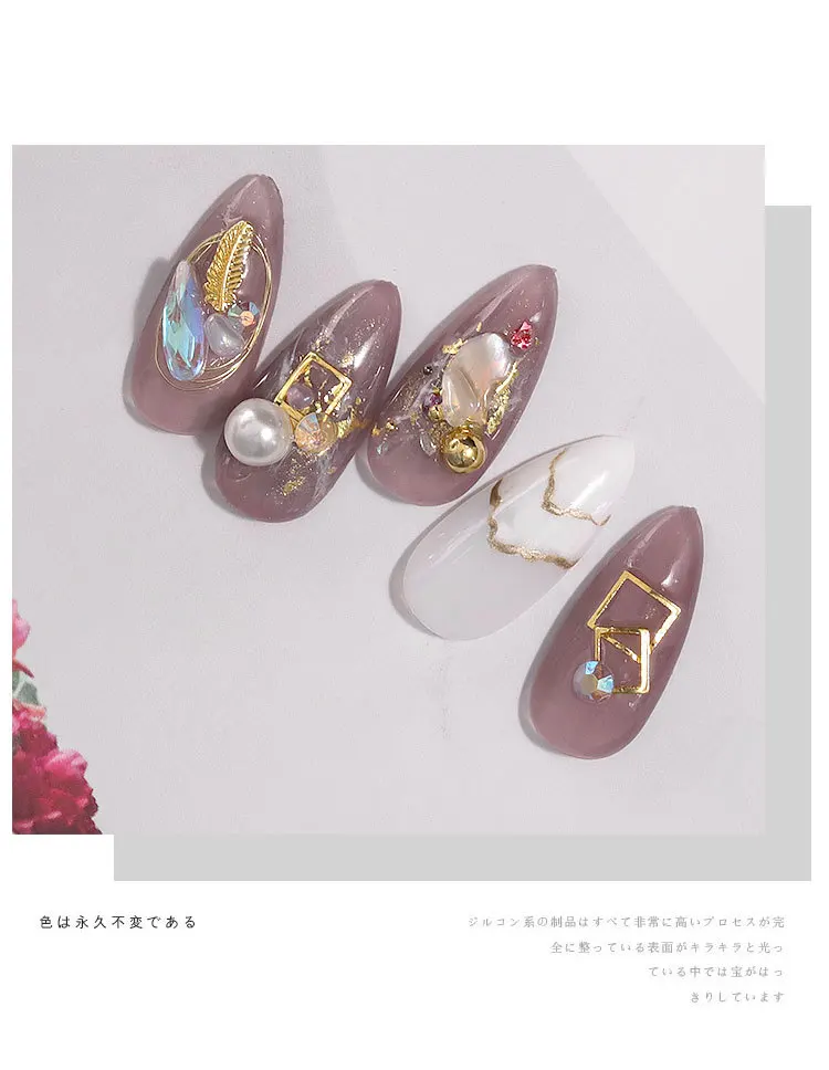 Wholesale 8 Design 28 Grids/Sets Pearl Rivet Steel Bead Shell Rod Gold Silver Foil Nail Jewelry For Nail Art Rhinestone