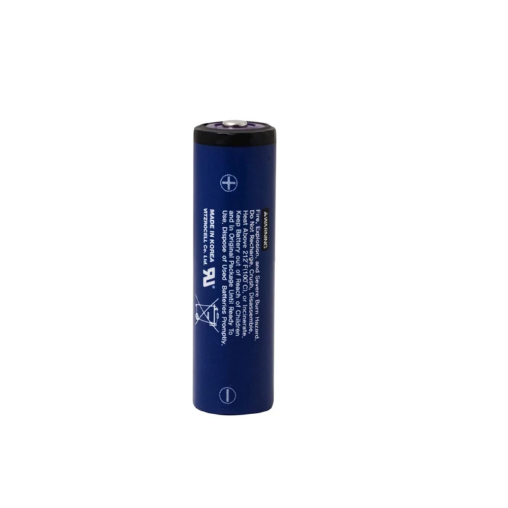 Bobbin Type 14500 Lithium Tekcell Battery 3.6V 2.5Ah With Connectors